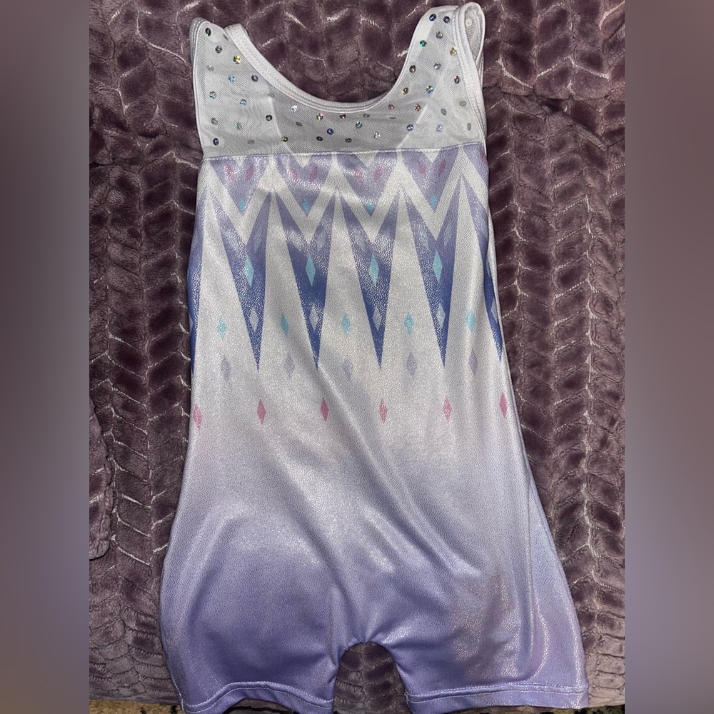 Purple and White Geometric Dress